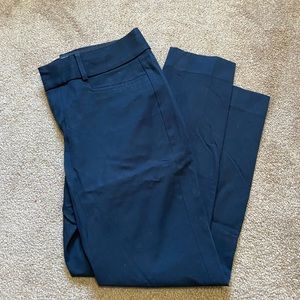 Mid-Rise Navy Blue Dress Pants / Trousers